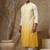 Yellow embroidered viscose kurta pajama
