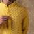 Yellow embroidered cotton silk kurta pajama