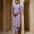 Purple embroidered cotton silk kurta pajama