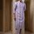 Purple embroidered cotton silk kurta pajama