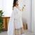 White Elegant Embroidered Sequence Designer Anarkali Three Piece Set
