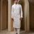 White plain cotton silk kurta pajama