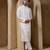 White plain cotton silk kurta pajama