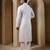 White plain cotton silk kurta pajama