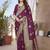 Maroon butta zari jacquard silk blend paithani saree