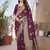 Maroon butta zari jacquard silk blend paithani saree