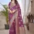 Tulip pink butta zari jacquard silk blend paithani saree