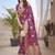 Tulip pink butta zari jacquard silk blend paithani saree