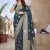 Navy blue butta zari jacquard silk blend paithani saree