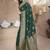 Dark green butta zari jacquard silk blend paithani saree