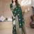 Dark green butta zari jacquard silk blend paithani saree