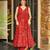 Red color rayon fabric palzzo kurta dress for ethnic party looks