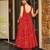 Red color rayon fabric palzzo kurta dress for ethnic party looks