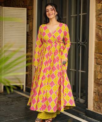 Multy color rayon palzzo kurta dress for party looks 3