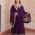 Purple color faux georgette fabric designer zari and sequins embroidered partywear gown with dupatta