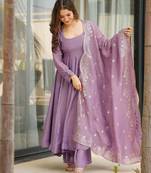 Onion color smart and ethnic readymade kurta set for casual and formal looks