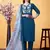 Blue color smart and ethnic readymade kurta set for casual and formal looks