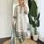 Off white color smart and ethnic readymade kurta set for casual and formal looks