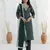 Green color chanderi silk fabric beautiful festive wear readymade kurta set