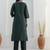 Green color chanderi silk fabric beautiful festive wear readymade kurta set