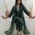 Green color chanderi silk fabric beautiful festive wear readymade kurta set