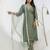Mahendi color chanderi silk fabric beautiful festive wear readymade kurta set