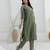 Mahendi color chanderi silk fabric beautiful festive wear readymade kurta set