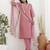 Pink color chanderi silk fabric beautiful festive wear readymade kurta set