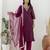 Purple color chanderi silk fabric beautiful festive wear readymade kurta set