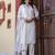White color chanderi silk fabric beautiful festive wear readymade kurta set