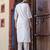 White color chanderi silk fabric beautiful festive wear readymade kurta set