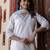 White color chanderi silk fabric beautiful festive wear readymade kurta set