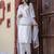 White color chanderi silk fabric beautiful festive wear readymade kurta set
