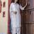 White color chanderi silk fabric beautiful festive wear readymade kurta set