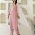 Pink color silk blend fabric beautiful festive wear readymade kurta set