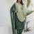 Pista color silk blend fabric beautiful festive wear readymade kurta set