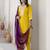 Yellow color silk blend fabric beautiful festive wear readymade kurta set