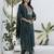 Green color cotton blend readymade kurta set for girls' ethnic festive looks