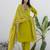 Lemon color cotton blend readymade kurta set for girls' ethnic festive looks