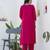 Pink color cotton blend readymade kurta set for girls' ethnic festive looks