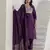 Purple color cotton blend readymade kurta set for girls' ethnic festive looks