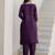 Purple color cotton blend readymade kurta set for girls' ethnic festive looks