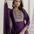 Purple color cotton blend readymade kurta set for girls' ethnic festive looks