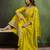 Lemon color silk blend designer embroidery work heavy looks salwar kameez