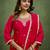 Pink color silk blend designer embroidery work heavy looks salwar kameez