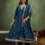 Teal blue color silk blend designer embroidery work heavy looks salwar kameez