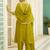 Lemon color silk blend designer embroidery work heavy looks salwar kameez