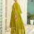 Lemon color silk blend designer embroidery work heavy looks salwar kameez