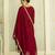 Maroon color silk blend designer embroidery work heavy looks salwar kameez