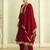 Maroon color silk blend designer embroidery work heavy looks salwar kameez